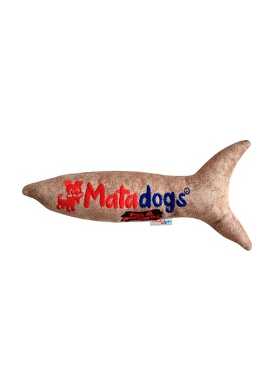 Mata Dogs Jr Fish Sesli Kumaş Nakışlı Balık Şeklinde Köpek Oyuncağı 20 CM