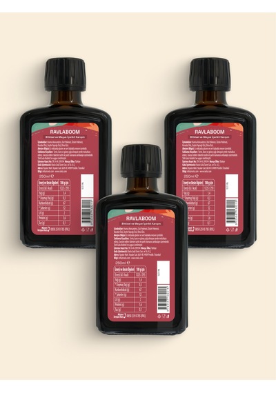 3'lü Ürün - Ravlaboom Bitkisel Ve Meyve İçerikli Karışım 250ml
