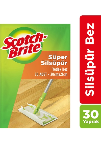 Scotch Brite Sil Süpür Q600 Paspas Yedek Bez 30'lu 21 x 30 CM