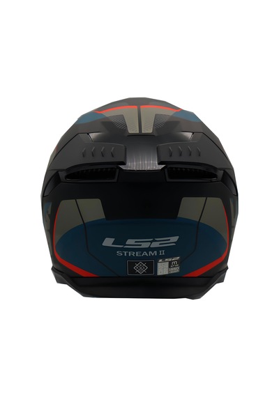 Ls2 Stream 2 Road Mat Siyah-gri-mavi-kırmızı Kask