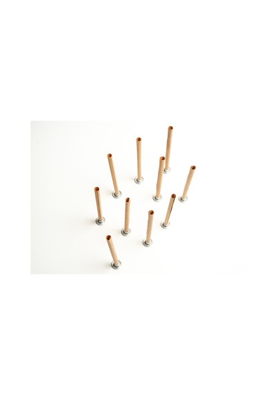 Rufus Concept Dairesel Model Ahşap Mum Fitili Ve Yapışkanlı Fitil Sehpası 100 Adet Ø: 8mm X H:100