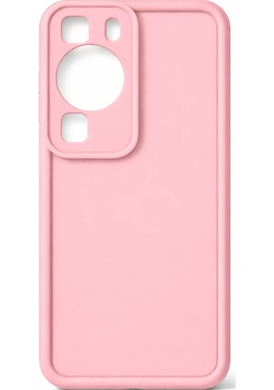Huawei P60 Ve P60 Pro Uyumlu Kamera Çıkıntılı Mat Silikon Telefon Kılıfı Pembe