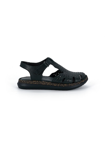 Mammamia D26ys-2750 Kadın Hakiki Deri Burun Kapalı Günlük Comfort Sandalet Siyah