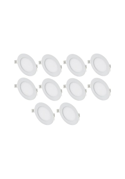 Cata 10 Adet 6 Watt Slim Led Panel Beyaz Işık Metal Kasa Delik Çapı : 10,5cm Çok Renkli