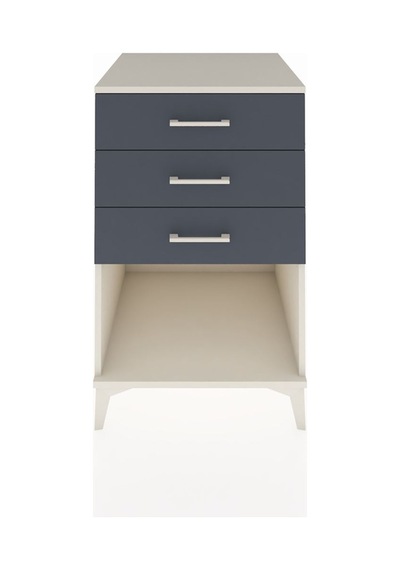 Kronos Komodin 3 Çekmeceli 60x59x96 Aytaşı-antrasit Aytaşı