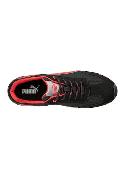 Puma Safety Madrid Low Alüminyum Burunlu Kaydırmaz Tabanlı İş S1 Pl Fo Sr İş Ayakkabısı Kırmızı - Siyah
