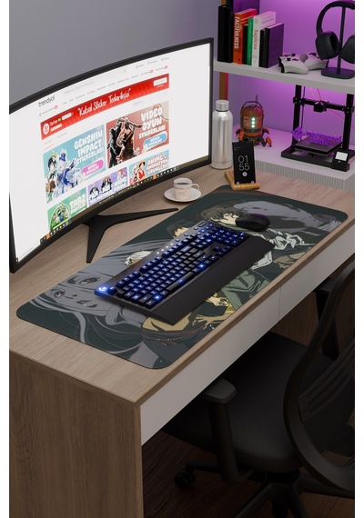 Deadman Wonderland Anime V2 - 90x40 Xxl Gaming Kauçuk Kaymaz Taban Mouse Pad Fare Altlığı