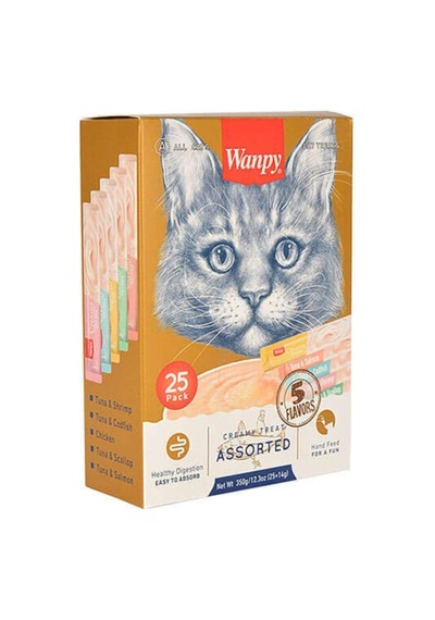 Assorted Karışık Likit Creamy Kedi Ödülü 25x14 Gr
