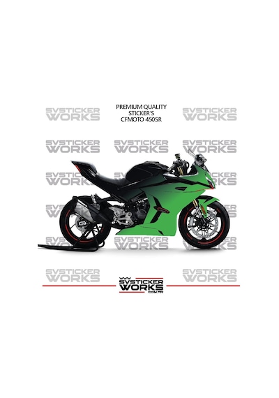Cfmoto 450sr Kaplama Sticker Çift Renk Motor Kaplama Modeli Hazır Kit Yüksek Kalite 19027603