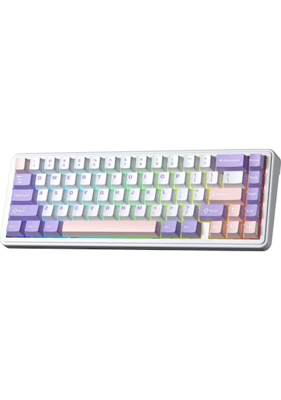 Aula F65 Nimbus V3 Switch Mekanik Rgb Tkl Makrolu Hot Swap Kablosuz Klavye Pastel
