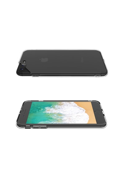 iPhone Uyumlu 8 Plus Kılıf Deluxe 2mm Şeffaf Silikon Çok Renkli