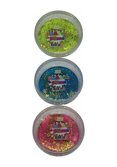 Hellove Slime Simli 3 Renk Kaliteli Ele Yapışmayan Pofuduk Yumuşacık Slime