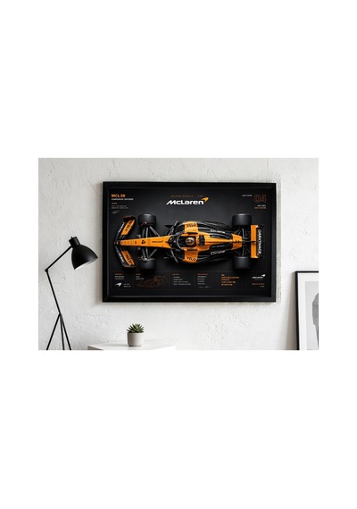 Mclaren Mcl38 Formula 1 Özel Tasarım Çerçeveli Poster