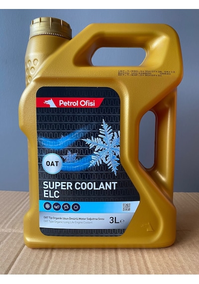 Petrol Ofisi Organik Kırmızı Renk Uzun Ömürlü Antifriz 3 Litre Taze Üretim (30/07/2026 Üretim)