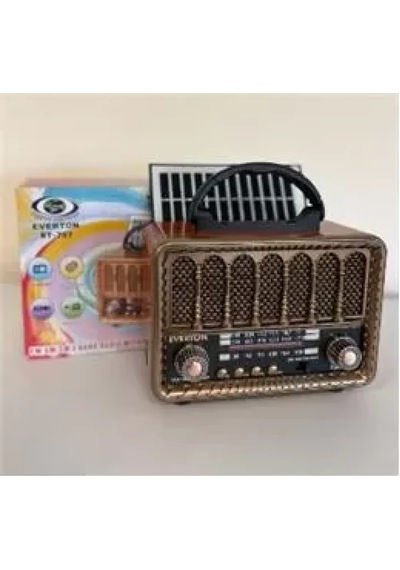 Everton Rt-707 Bluetooth-usb-sd-fm Şarjlı Nostaljik Radyo Solarlı Radyo
