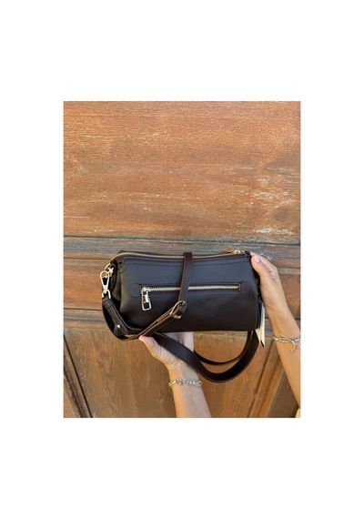Just Polo Kadın Yeni Sezon Gold Aksesuarlı Ayarlanabilir Askılı Şık El Ve Omuz Çantası Shopper Kahverengi