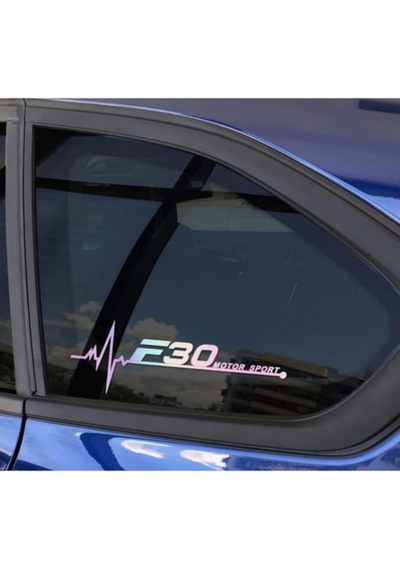F30 Yan Cam Sticker Oto Kapı 20 Cm X 7 Cm Renkli
