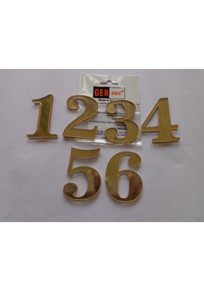 7Cm Altın Sarı No:1-2-3-4-5-6 Kapı Daire Villa Dolap Posta