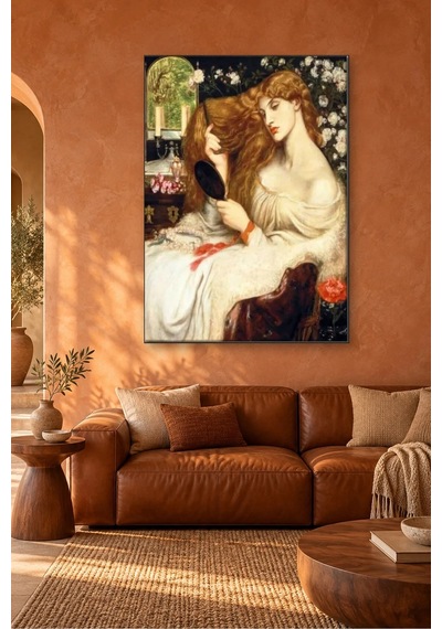 Fida Rossetti Saçlarını Tarayan Lady Lilith Canvas Tablo Çok Renkli
