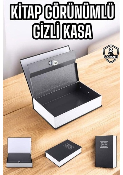 Northcity Gizli Kitap Kasa - İngilizce Sözlük Görünümlü Mini Çelik Güvenlik Kasası