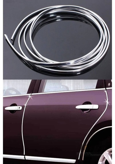 Fiat Linea 15 Metre U Tipi Krom Nikelaj Elkamet Şerit Çıta