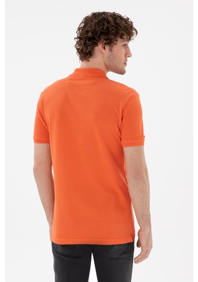 U.S. Polo Assn. Erkek Slim Fit Polo Yaka Nar Çiçeği Basic Tişört 50298041-VR039