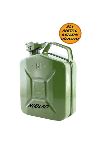 Bro Metal Benzin Bidonu 5 Litre Akaryakıt Mazot Taşıma Doldurma Depolama Bidonu Dayanıklı Bidon.