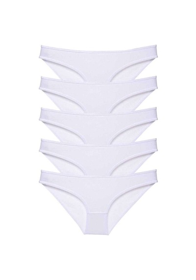 5 Adet Süper Eko Set Likralı Kadın Slip Külot Beyaz Beden: Xl Standart