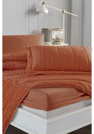 Elart Comfort Yeni Nesil Uykuseti - 6 Parça Velvet Tarçın 230X22 230 x 220-Tarçın