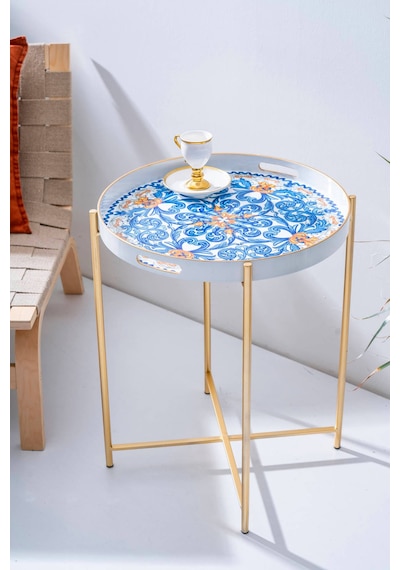 Ansel Çıkarılabilir Tepsili Sehpa - 49 Cm Renkli