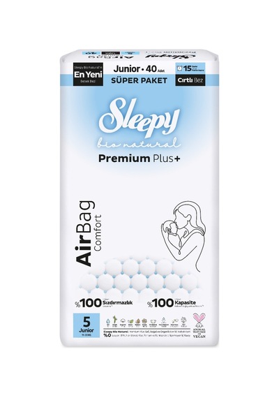 Sleepy Bio Natural Airbag No 5 Junior 40'lı - 2 Adet Tarı 5 Numara