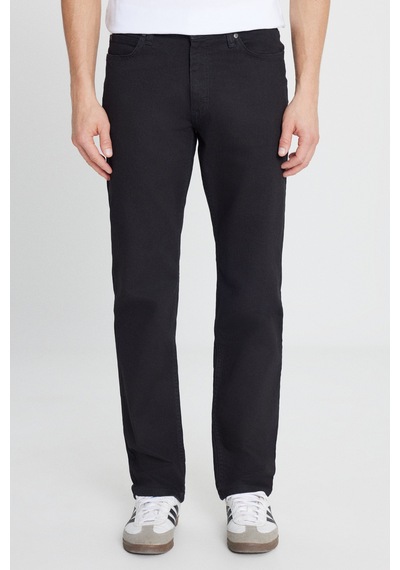 Lee Pamuklu Regular Fit Normal Kesim Cepli Jean Kot Denim Pantolon Siyah