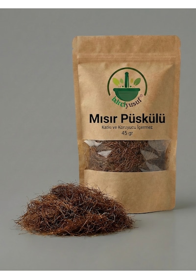 İxirciyusuf Mısır Püskülü Mısır Püskülü Çayı Corn Silk Corn Silk Tea Zea Mays Doğal Kurutulmuş 45 G