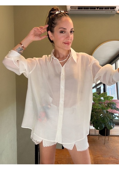 Ali Butik Krem Rahat Kalıp Dökümlü Gömlek