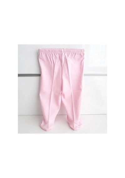 Bebegen Patikli Pembe Tek Alt Bebek Penye Pantolon Çok Renkli