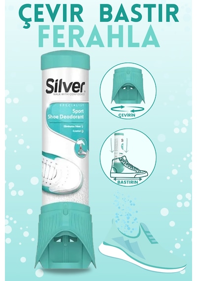 Silver Ayakkabı Deodorantı Koku  Önleyici Sprey Fresh Up 100ml Renksiz