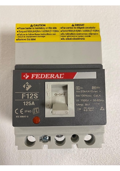 Federal F12S 125A Kompakt Şalter Sabit