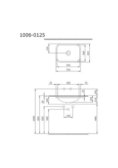 Bocchi Scala Tezgahaltı Lavabo 55 CM Mat Antrasit 1006-020-0125