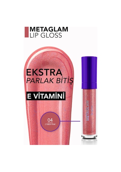 Metaglam Yoğun Işıltılı & Nemlendirici Etkili Yarı Transparan Dudak Parlatıcısı 8682536080811 004 Cyber Pınk