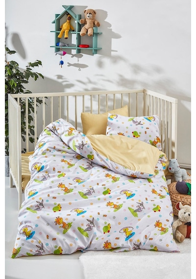 Bonjardinhome Tavşan Desenli Dijital Baskı Bebek Nevresim Takımı