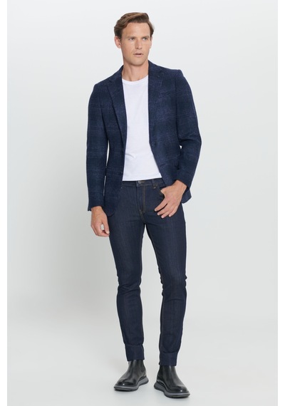 AC&Co / Altınyıldız Classics Erkek Lacı Slim Fit Dar Kesim Mono Yaka Yünlü Ceket Lacı