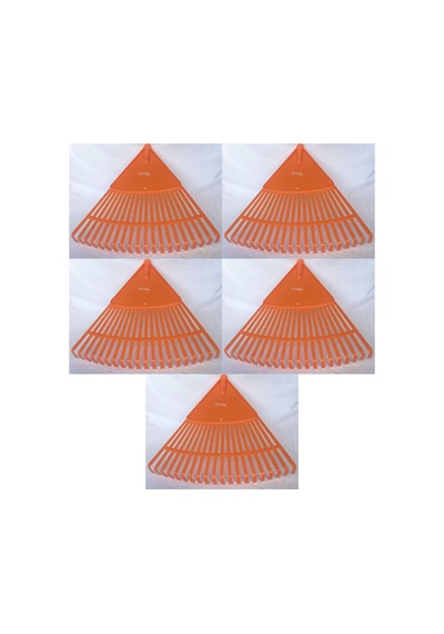 Plastik Turuncu Bahçe Tırmığı 10'lu Set