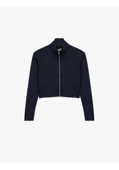 Koton Fermuarlı Rahat Kalıp Uzun Kollu Spor Sweatshirt Lacivert 6wak20018nk Lacivert