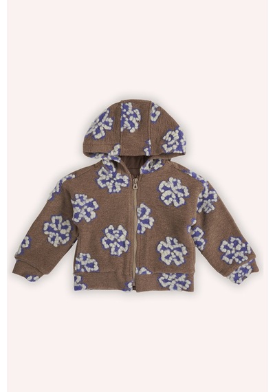 Kız Bebek Fermuarlı Camel Ceket Çok Renkli