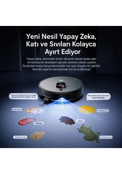 Jonr X9 Pro 20.000Pa Robot Süpürge Ve Paspas Siyah