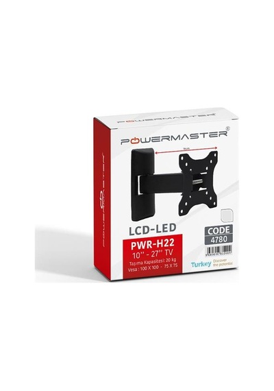 Pwr-h22 10 -27 Tek Kollu Kilitli Hareketli Tv Duvar Askı Aparatı