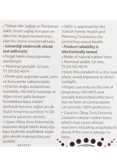 Zero Extreme Prezervatif 10 Adet