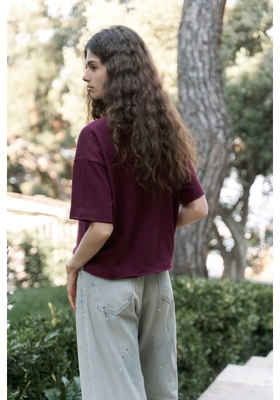 Bohemai Ripley Yarım Kol Bordo T-shirt Bordo