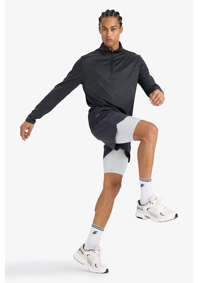 Defacto Defactofit Slim Fit Dar Kesim Sporcu Kısa Paça Şort E9365ax25auar214 Antrasit