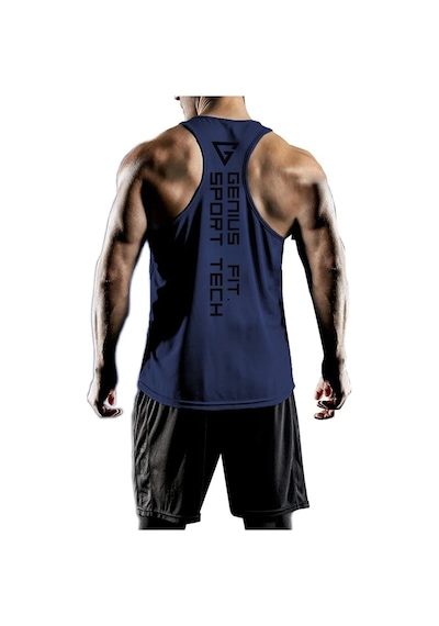 Genius Store Erkek Dry Fit Y-back Gym Fitness Sporcu Atleti Genıus-fıt Lacivert